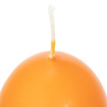 Artikel Eikerzen Set orange, aus Wachs, 9 cm hoch, 20 Stunden Brenndauer, für Osterdekoration, 6 Stück