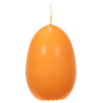 Artikel Eikerzen Set orange, aus Wachs, 9 cm hoch, 20 Stunden Brenndauer, für Osterdekoration, 6 Stück