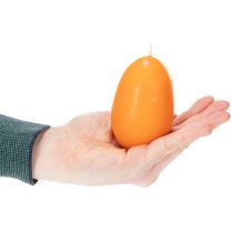 Artikel Eikerzen Set orange, aus Wachs, 9 cm hoch, 20 Stunden Brenndauer, für Osterdekoration, 6 Stück