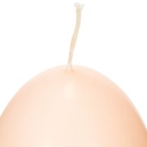 Artikel Osterkerzen Eiform aus Wachs Peach Ø6cm H9cm 6er-Set