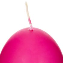 Artikel Eierkerze aus Wachs 9cm Pink für Tischdekoration zu Ostern 20 Stunden Brenndauer 6er Pack