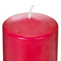 Artikel Stumpenkerze aus Naturwachs, 9 cm, Rot, für Innenbereich