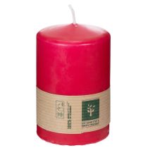 Artikel Stumpenkerze aus Naturwachs, 9 cm, Rot, für Innenbereich