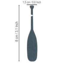 Artikel Paddel-Dekoration aus Holz 8cm Blau-Weiss 18er-Set