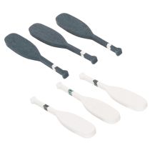 Artikel Paddel-Dekoration aus Holz 8cm Blau-Weiss 18er-Set