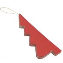 Artikel Papier Tannenbaum Bordeaux 20 cm mit Goldglitter