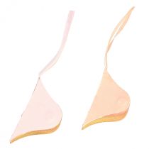 Artikel Papier-Weihnachtsschmuck Zwiebelform Rosa und Apricot Ø8 cm 4er-Set