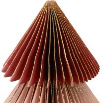 Artikel Papier-Weihnachtsbaum Bordeaux mit Glitzer H30cm