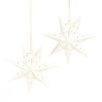 Artikel Papierstern Weihnachtsanhänger Weiß 10cm 8er Set Deko