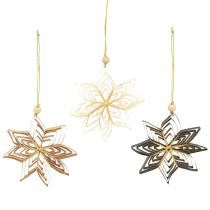 Artikel Papiersterne Christbaumschmuck 10cm Weiß Braun Grün 6 Stk