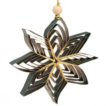 Artikel Papiersterne Christbaumschmuck 10cm Weiß Braun Grün 6 Stk