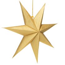Artikel Goldener Papierstern 45 cm mit Aufhänger für Weihnachtsdekoration