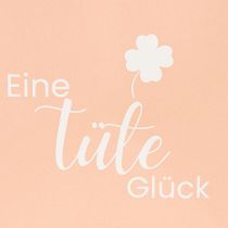 Artikel Geschenktüten aus Papier mit Henkel, 12 cm, mehrfarbig, Aufdruck "Eine Tüte Glück", 12 Stück