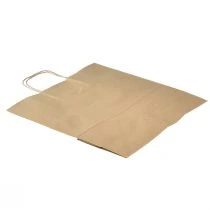 Artikel Papiertragetaschen aus Recyclingpapier natur 33,5x14x39cm 50 Stück