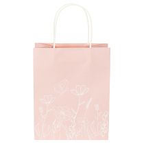 Artikel Geschenkbeutel aus Papier mit Blumenmotiv 20x6x25cm, farbig, 6 Stück
