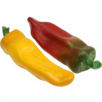 Artikel Kunststoff Paprika Deko Gemüse 14cm Mehrfarbig 4er-Set für Innenbereich