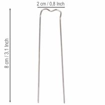 Artikel Silberfarbene Patenthaften 17/80, 8 × 2 cm, 2,5 kg für Floristik