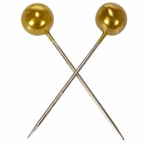 Artikel Perlkopfnadeln Gold Kunststoff Ø15mm Länge 75mm für Floristik und Bastelarbeiten