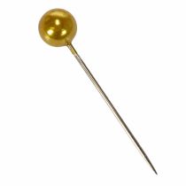Artikel Perlkopfnadeln Gold Kunststoff Ø15mm Länge 75mm für Floristik und Bastelarbeiten