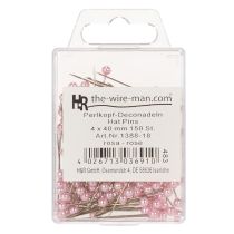 Artikel Perlkopfnadeln Metall und Kunststoff Rosa Ø4mm 4cm 150 Stück