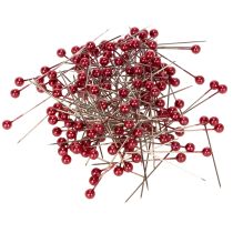 Artikel Perlkopfnadeln Rot Metall Ø4mm 40mm 150 Stück für Floristik und Dekoration
