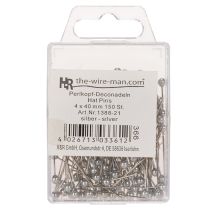 Artikel Perlkopfnadeln Silber Ø 4 mm Länge 40 mm 150 Stück