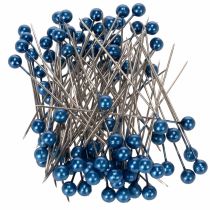 Artikel Blau-silberne Perlkopfnadeln 65mm mit Ø6mm Kunststoffkopf – Dekoration und Bastelbedarf