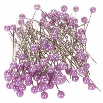 Artikel Perlkopfnadeln Metall Kunststoff Ø6mm 65mm Lila für Floristik und Bastelarbeiten