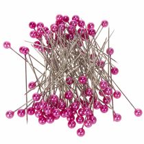 Artikel Stecknadeln mit Perlenkopf 6 mm Ø, 65 mm Länge, Pink, Metall und Kunststoff
