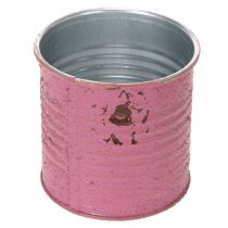 Artikel Pflanzdose rund Metall lila Vintage Ø8cm H7.5cm