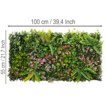 Artikel Künstliche Pflanzenwand aus Kunststoff 100 x 55 cm für Innenbereiche