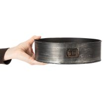 Artikel Pflanzschale aus Metall, Deko-Springform Ø24cm H7,5cm, schwarz, für Bepflanzung und Dekoration