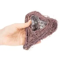 Artikel Herzförmige Schale aus Zweigen mit Folieneinsatz 14 cm 2er-Set