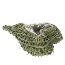 Artikel Pflanzherz aus Naturmaterial mit Folieneinsatz 22cm Grün 2er-Set
