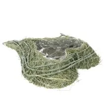 Artikel Herzschale aus Naturgras mit Folie 38 cm Grün für kreative Bepflanzung
