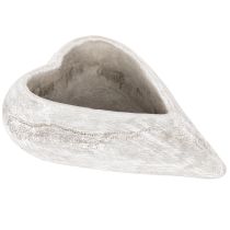 Artikel Dekoschale Herzform grau 19cm aus Steinguss