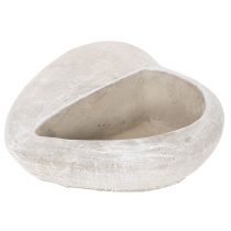 Artikel Pflanzschale Herz 17 cm Steinguss Grau