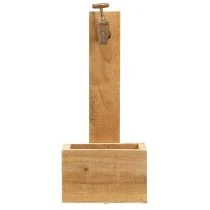 Artikel Pflanzkasten Holz Brunnen-Trog-Optik Natur mit Wasserhahn L15,5cm