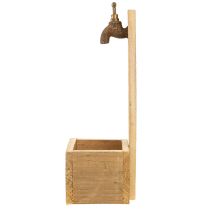 Artikel Pflanzkasten Holz Brunnen Trog Optik Natur Rost L15,5cm