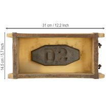 Artikel Pflanzkasten Holz Ziegelform Holz Upcycling 32×15×10cm