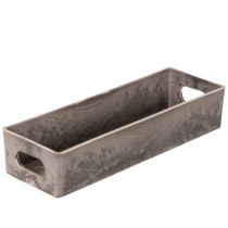 Artikel Rechteckiges Deko-Tablett aus Kunststoff 23cm Anthrazit