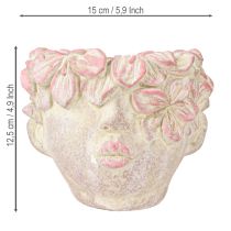 Artikel Pflanzkopf Blumentopf zum Aufhängen Kunststein Rosa H13cm