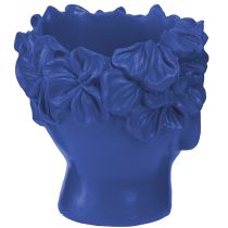 Artikel Pflanzkopf aus Polyresin – Blaue Büstenförmige Übertopf 13,5 x 13 x 14 cm für Innenbereich