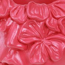 Artikel Pflanzkopf Polyresin Büste Übertopf Pink 13,5×13×14cm