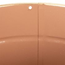 Artikel Pflanzkübel Metall Ø17cm H14,5cm Goldrand 4-teilig Sortiment Braun Beige Rosa Pfirsich