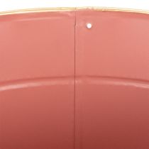 Artikel Pflanzkübel Metall Ø26cm H22cm Goldrand Rosa/Beige/Pfirsich/Braun 4er-Set