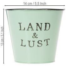 Artikel Pflanzkübel Metall Mintgrün Ø14×H13cm Land & Lust