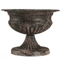 Artikel Pflanzpokal Kelch Antik-Look Schwarz Braun Ø20cm H15cm