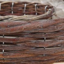 Artikel Pflanzring Pflanzschale Holz Natur Grau Ø30/35cm Set 2St