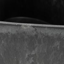 Artikel Pflanzschale Herz Deko Plastikschale Anthrazit 13×16×6,5cm